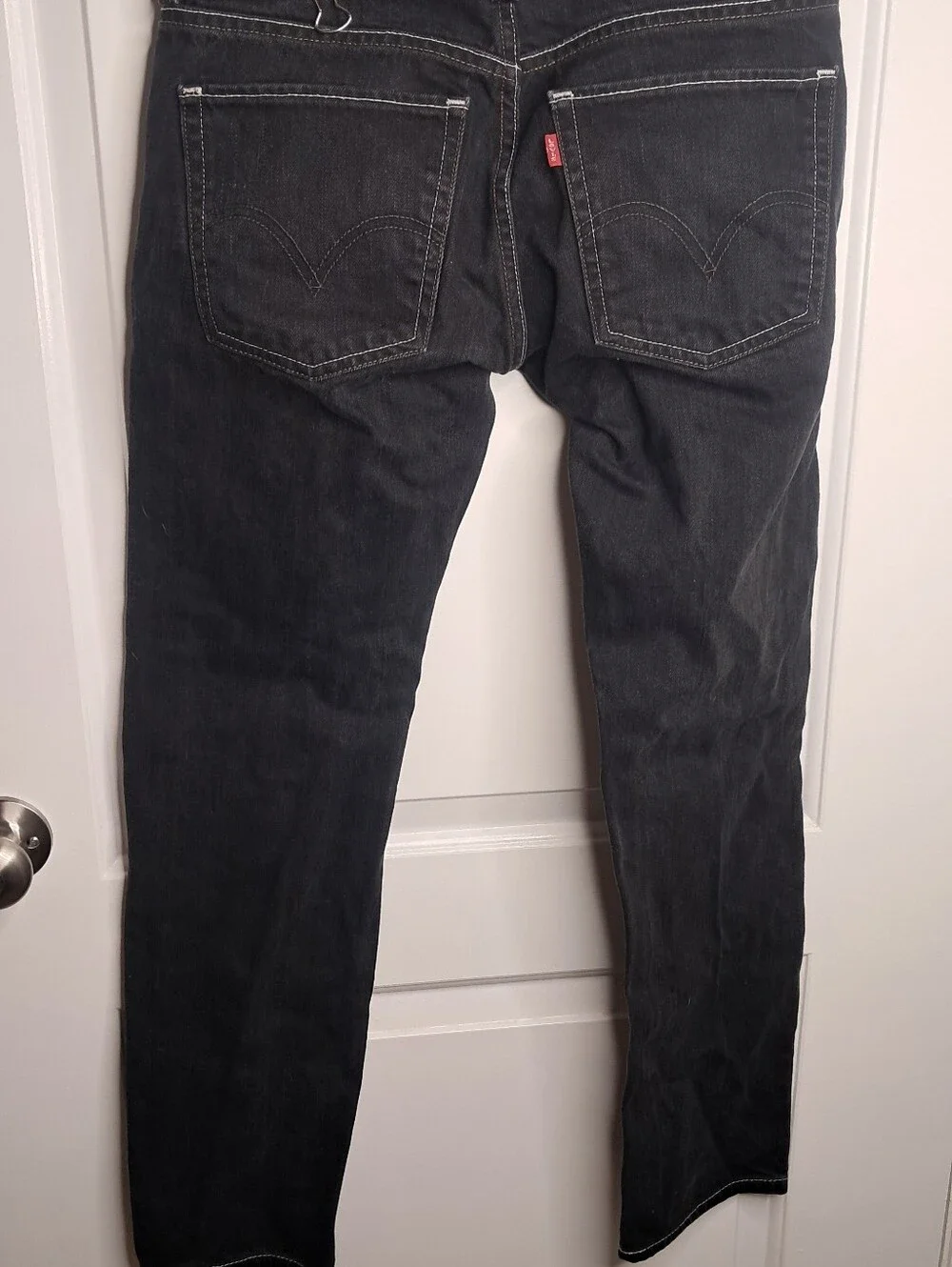 Levi’s 511 Line 8 Black Contrast Stitch Jeans Mens 31x30 100% Cotton Minimalist